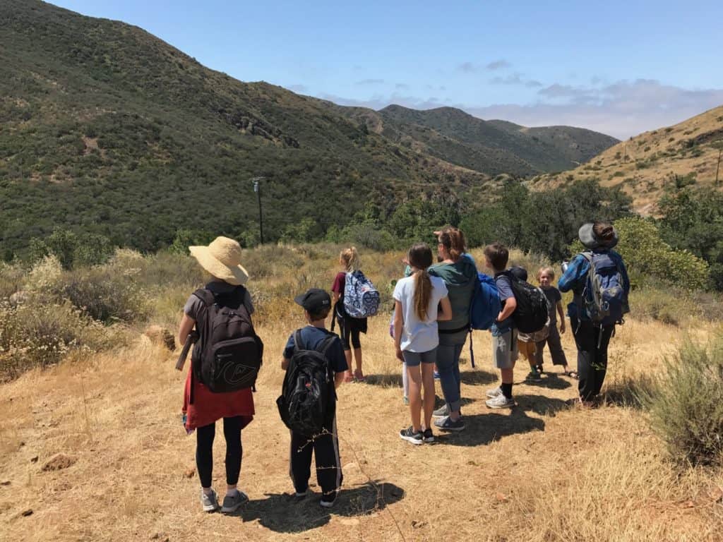 substitute instructor posting - people looking over hills at BIg Oak Canyon
